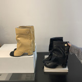 Color Blocked Short Boots Comfortable Sleeve Pants Tube Boots