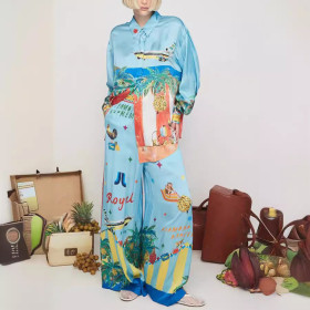 Long Sleeved Printed Pocket Set