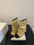 Color Blocked Short Boots Comfortable Sleeve Pants Tube Boots