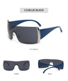 Y2K Sunglasses Square Frameless Integrated Lens