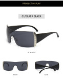 Y2K Sunglasses Square Frameless Integrated Lens