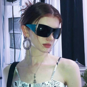 Y2K Sunglasses Square Frameless Integrated Lens