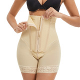 High Waisted Breasted Zipper Compression Peach Hip Slimming Compression and Body Lifting Pants