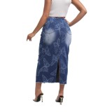 High Waisted Denim Waist Wrapped Y2K Skirt