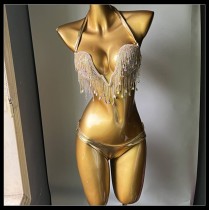 Diamond Fringe Swimsuit Bikini Nightclub Outfit