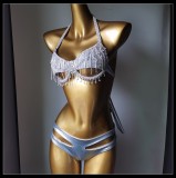 Diamond Fringe Swimsuit Bikini Nightclub Outfit