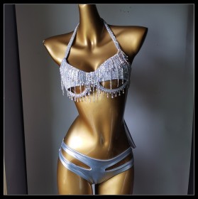 Diamond Fringe Swimsuit Bikini Nightclub Outfit