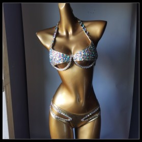 Diamond Fringe Swimsuit Bikini Nightclub Outfit