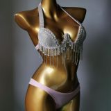 Swimsuit Diamond Fringe Bikini Nightclub Outfit