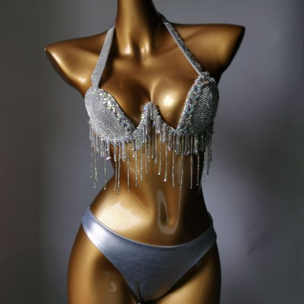 Swimsuit Diamond Fringe Bikini Nightclub Outfit