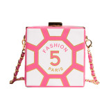 Small Bag Color Blocked Small Round Bag