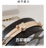 Small Bag Color Blocked Small Round Bag