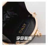 Small Bag Color Blocked Small Round Bag