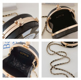 Small Bag Color Blocked Small Round Bag