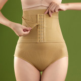 Tightening the Abdomen and Lifting the Hips Seamless High Waistband Buckle Waist Cinching Underwear