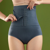 Tightening the Abdomen and Lifting the Hips Seamless High Waistband Buckle Waist Cinching Underwear