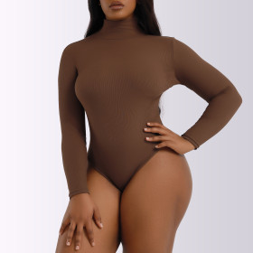 High Neck Base Shirt Long Sleeved Bodysuit