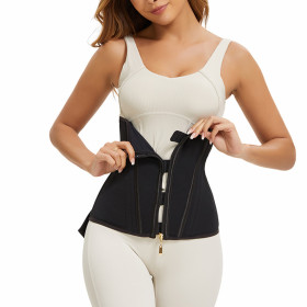 Waist Belt with Zipper and Elastic Band for Abdominal Compression