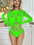 Hip Hugging Three-point Long Sleeved Hot Diamond Lingerie