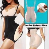Shapewear Zipper Buckle and Body Hugging Jumpsuit