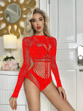 Hip Hugging Three-point Long Sleeved Hot Diamond Lingerie