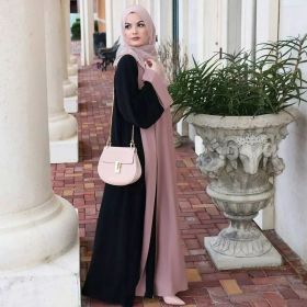 Cardigan Patchwork Fake 2-piece Dress Set