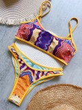 Bikini Digital Printed Split Swimsuit