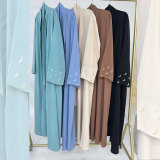 Moon Embroidery Elegant Cardigan Robe