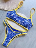 Bikini Digital Printed Split Swimsuit