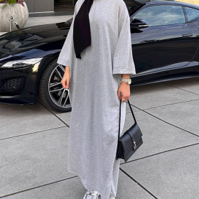 Dubai Middle East Türkiye Dubai Solid Bodysuit Dress