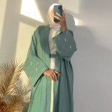 Moon Embroidery Elegant Cardigan Robe