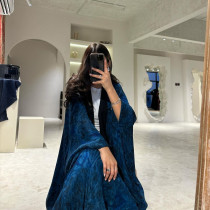 Chiffon Printed Fashionable Tie Dyed Dubai Türkiye Dress