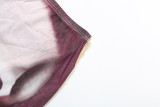 Mesh Printed Bag with High Hips and Waist Half Length Skirt