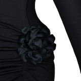 Side Slit Hip Hugging Long Skirt