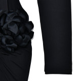 Side Slit Hip Hugging Long Skirt