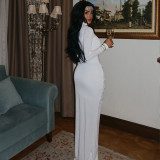 Side Slit Hip Hugging Long Skirt