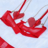 Mesh Splicing Neck Hanging Fun Suit