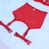 Mesh Splicing Neck Hanging Fun Suit