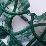 Embroidered Hanging Socks Shapewear Jumpsuit