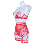 Mesh Splicing Neck Hanging Fun Suit