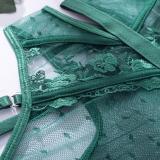 Embroidered Hanging Socks Shapewear Jumpsuit