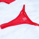 Mesh Splicing Neck Hanging Fun Suit
