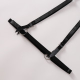 Embroidered Hanging Socks Shapewear Jumpsuit