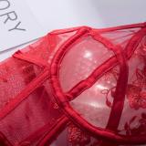 Embroidered Hanging Socks Shapewear Jumpsuit