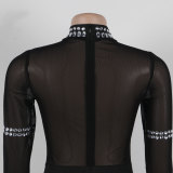 Hot Stamping, Perspective Splicing, Split Elastic Dress