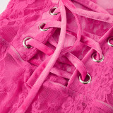 Mesh Strap Strapless Dress