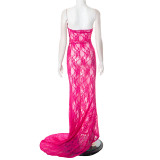 Mesh Strap Strapless Dress