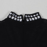 Hot Stamping, Perspective Splicing, Split Elastic Dress