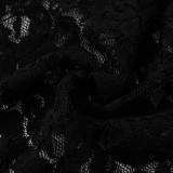 Lace See-through Zipper Nightclub Jumpsuit