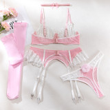 Lace Mesh Sexy Lingerie Five-piece Set